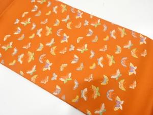 蝶模様織り出し　名古屋帯